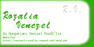 rozalia venczel business card